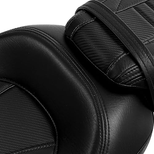 Miniatura 13 de TCT-MOTORPARTS Low-Profile Pillion 2-Up Seat Driver Passenger Seat & Rider Pad Fit For Harley Road Street Glide 2009-2023