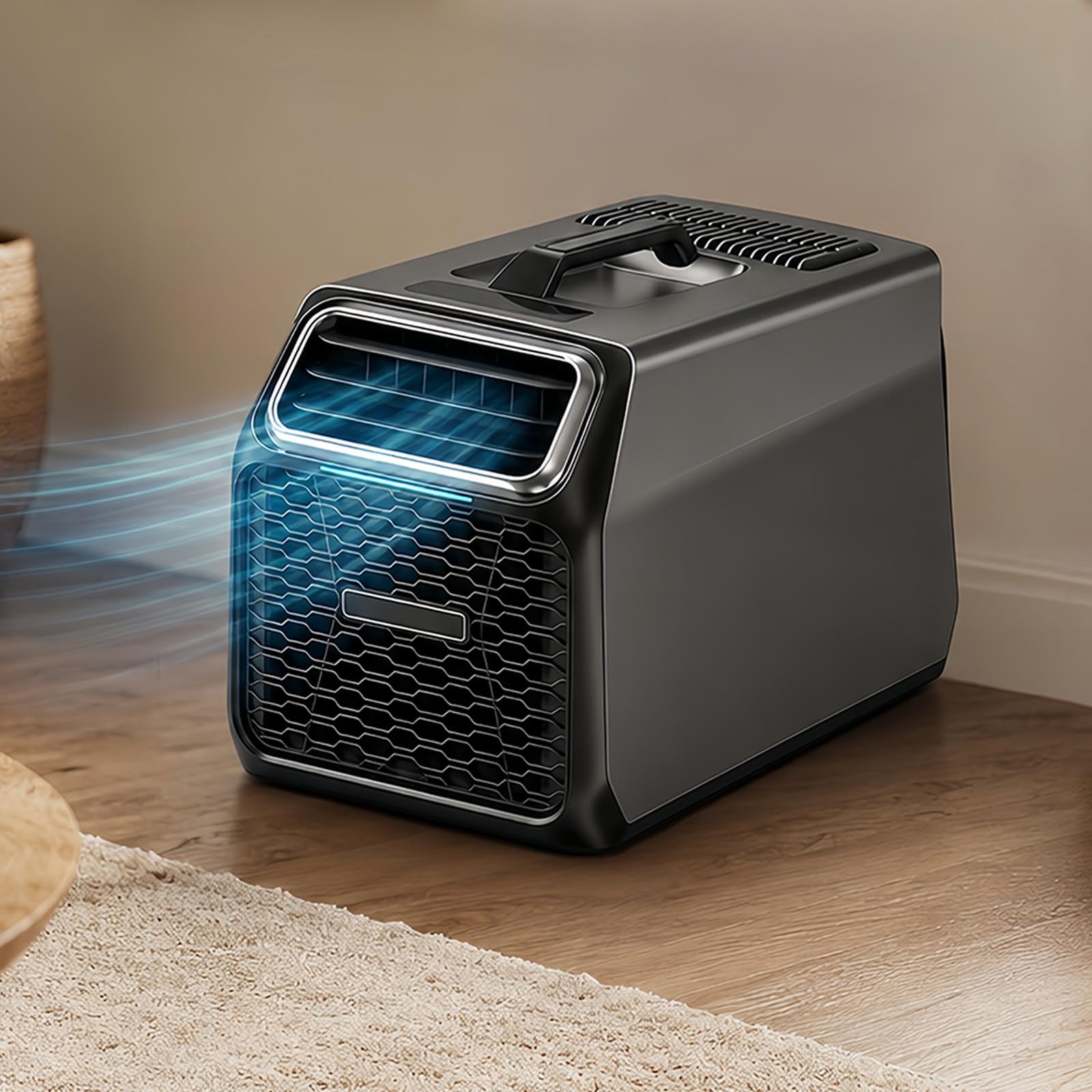 BANGBANGJI Mobile 4000BTU Portable Air Conditioner, Low Power Tent Air Conditioner, with Compressor, Self Evaporation, Timer & Sleep Mode, for Camping, Tent, Truck, Home, Pets