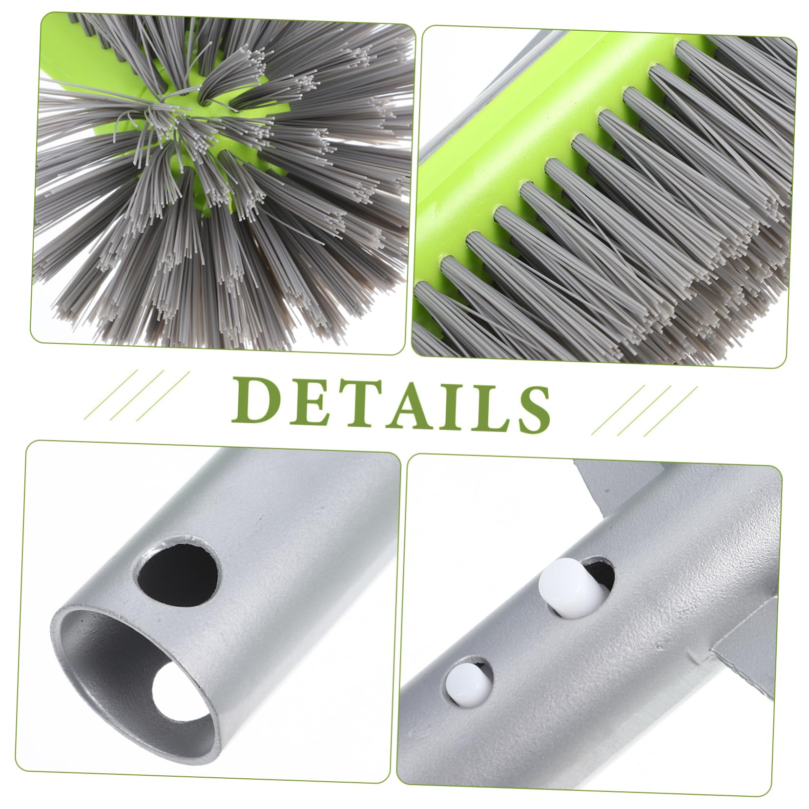 Abaodam Brosse de Piscine Design Combiné Verte avec Dos en Aluminium en Nylon pour Nettoyage Polyvalent Manche Ergonomique des Piscines Hors Sol Fibre de Verre