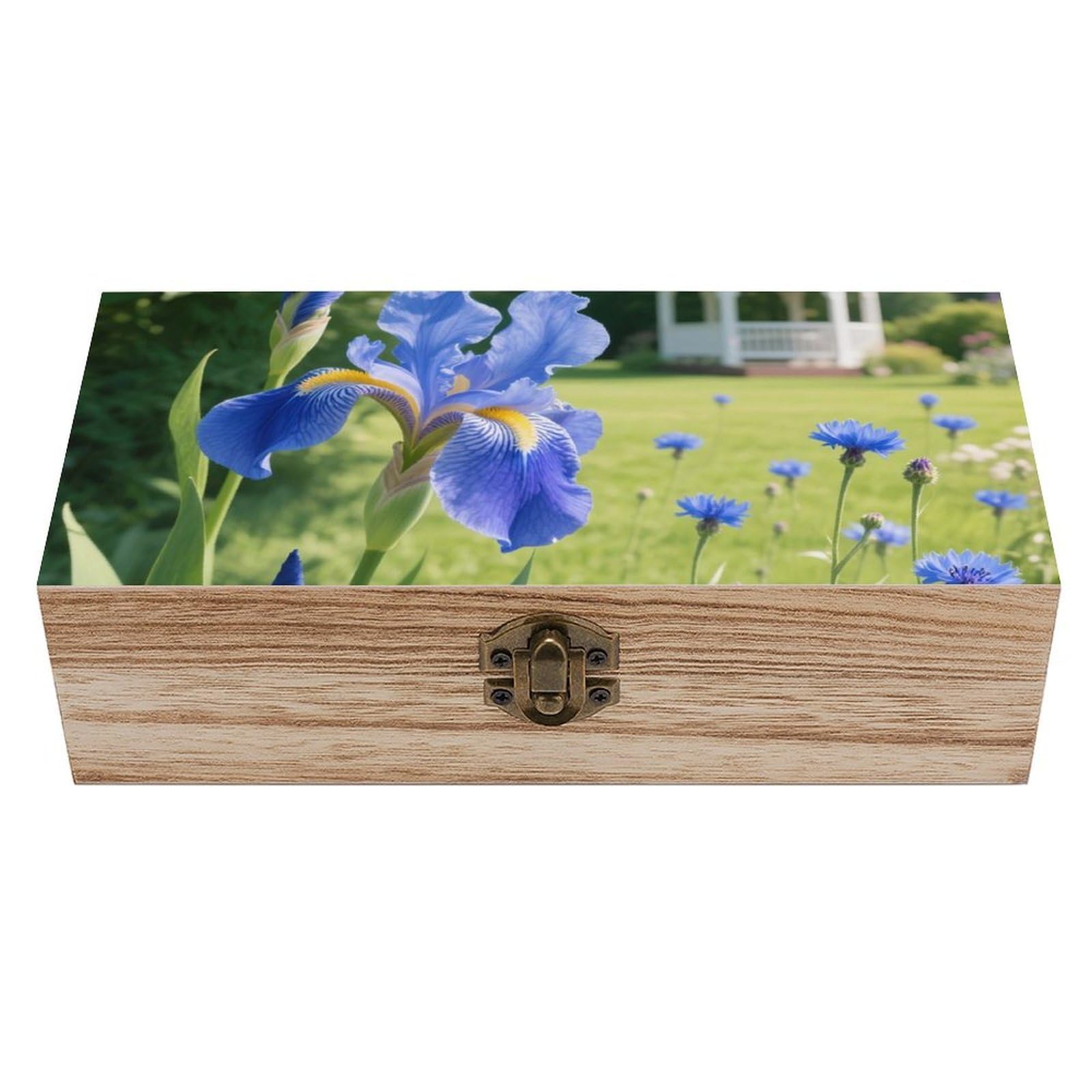 Wooden Storage Box with Hinged Lid Decorative Keepsake Boxes Organizer