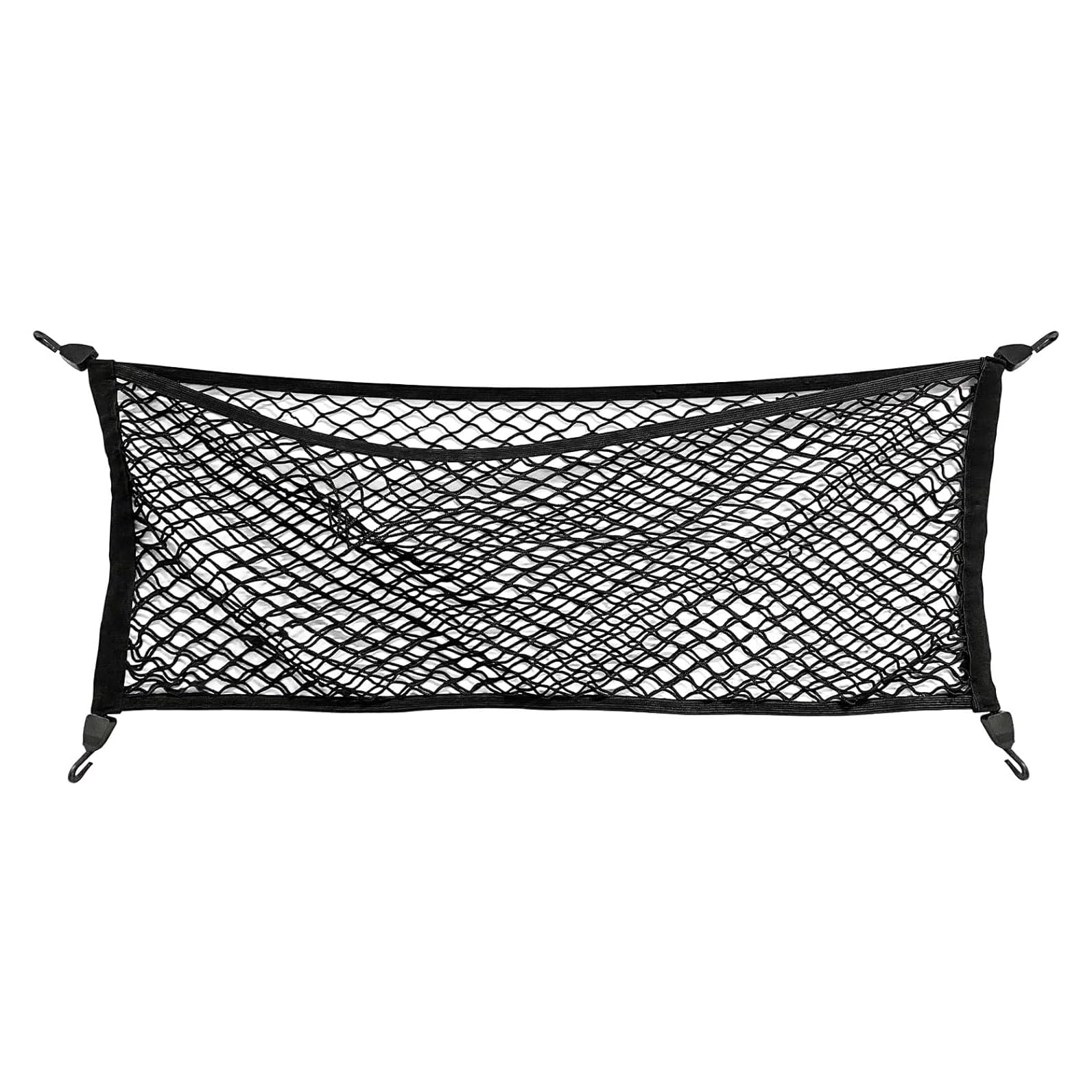 xssfc Car Cargo Net for Alfa Romeo 8C Competizione 4C Giulia Stelvio Tonale, Car Boot Cargo Net Double Envelope Cargo Net Adjustable Elastic Car Boot Storage Mesh,100 * 60CM