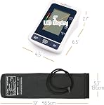 LotFancy Moniteur de pression artérielle, automatique BP Cuff (8,6-14,2) Kit de machine, jauge numérique du bras, appareil d'essai précis, maison portable BP Compteur - 120 Sets Mémoire, Grande LCD Affichage, M Cuff