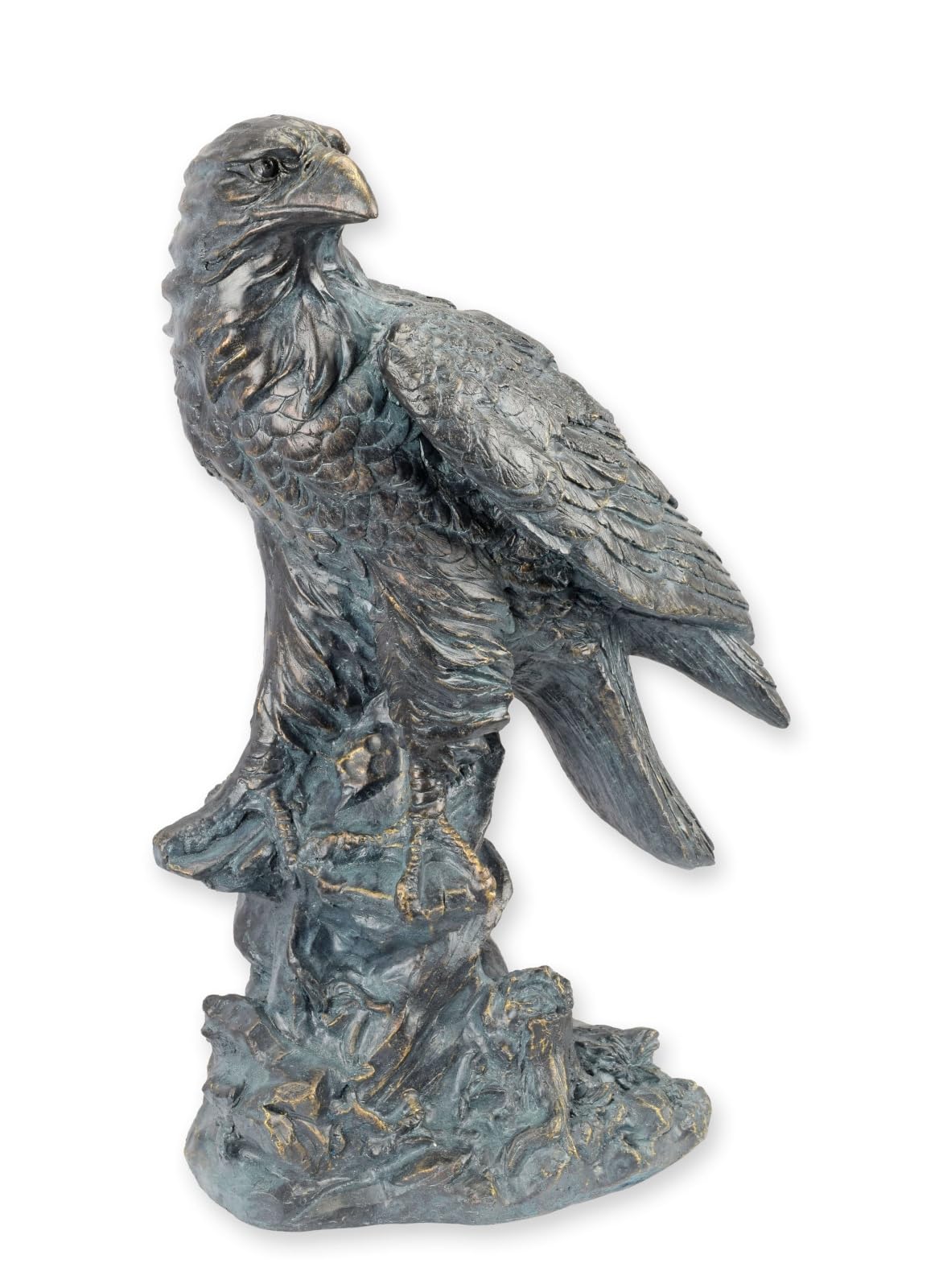 Sculpture d'aigle décoration rétro réplique d'oiseau pour salon et bureau