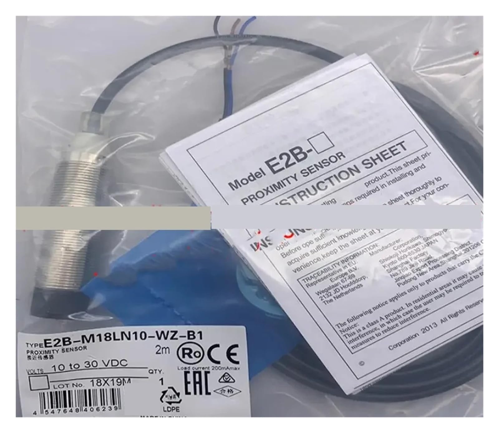 BALYDLUL 3pcs Proximity switch E2B-M18LN10-WZ-B1 E2B-M18LN10-WZ-C1 E2B-M18LN10-WP-C2 E2B-M18LN10-WZ-C2(E2B-M18LN10-WZ-C1)