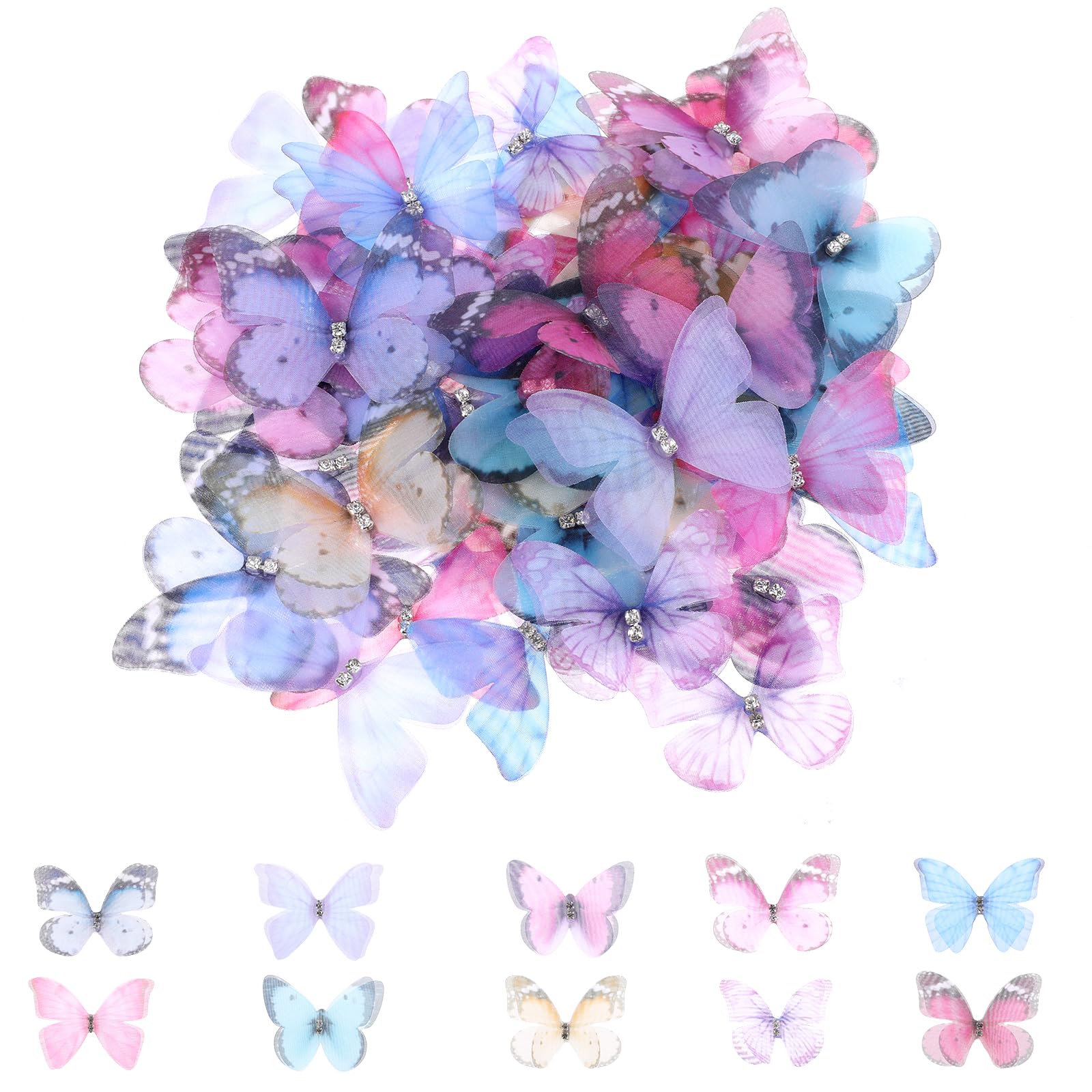 48 Pièces Papillon Miroir Bricolage Comés Stickers Muraux Papillons 3D Décoration De La Maison