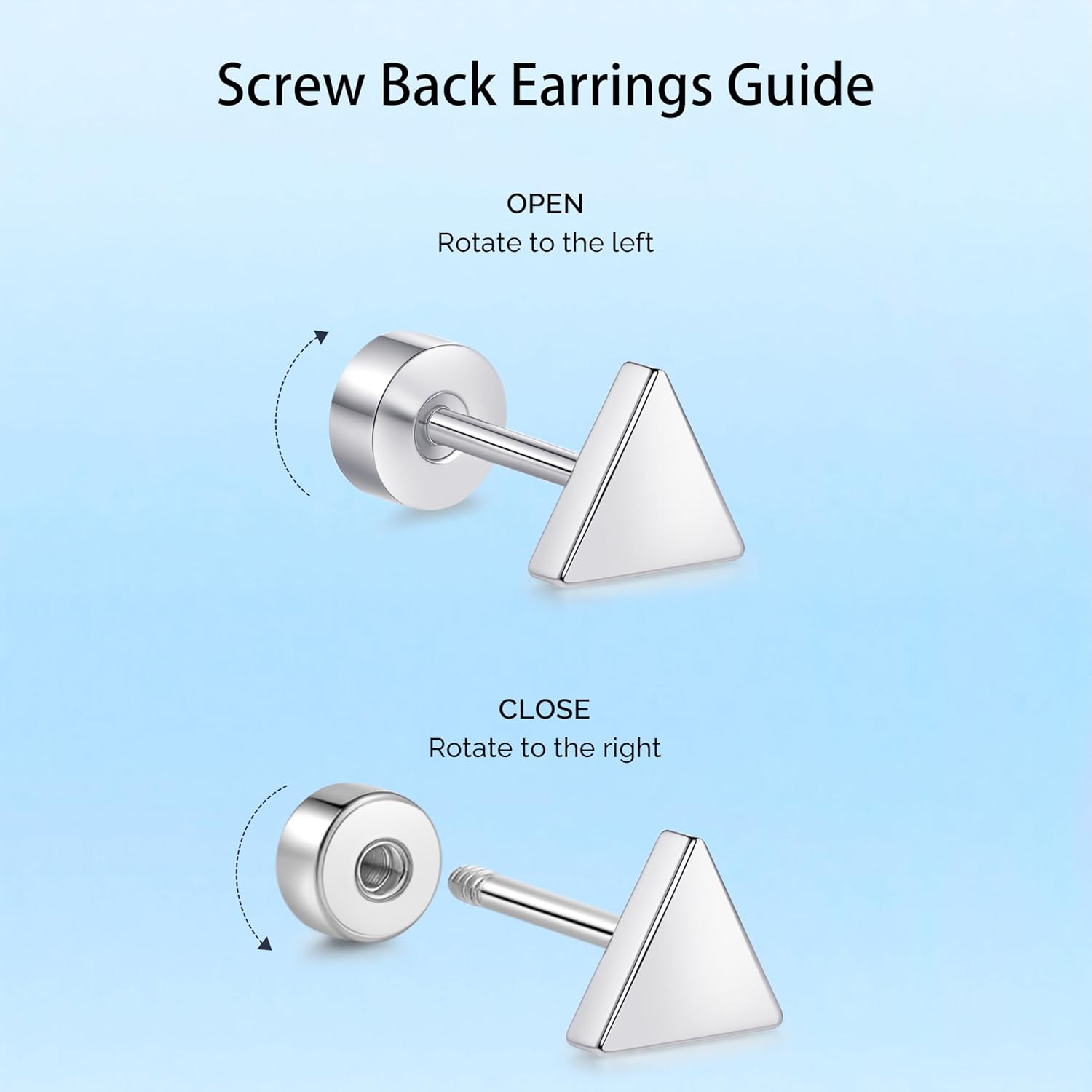 Limerencia Titanium Stud Earrings, F136 implant Grade Titanium Earrings for Women Men Sensitive Ears - Image 4