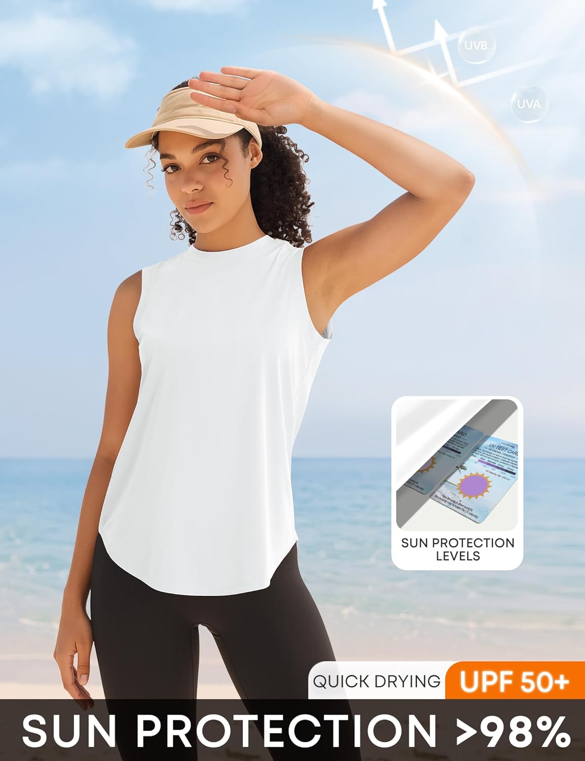 3 Pack Workout Tops for Women Athletic Running Yoga Tank Tops Loose Fit Sleeveless Sports Tennis Gym Shirt Quick Dry