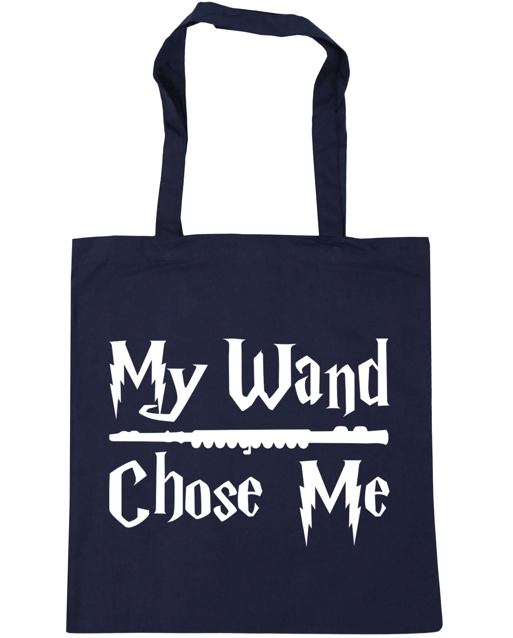 Hippowarehouse My Wand Chose Me (Flute) Tote Shopping Gym Beach Bag 42cm x38cm, 10 litres — image 1