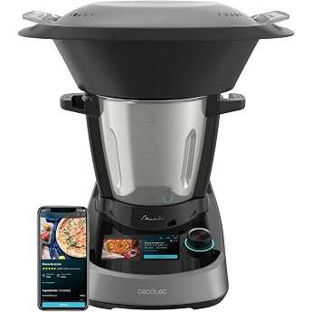 Cecotec Robot de Cocina Multifunci&oacute;n Mambo Touch, 1600 W, 37 Funciones, Pantalla T&aacute;ctil TFT 5" con Recetario Integrado, 3,3 L