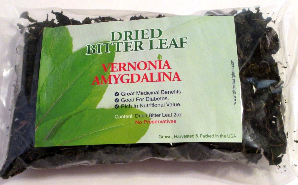 Bitter Leaf – Leaves From Bitter Leaf Plant – Used For Tea, Soup, Juice, Drinks – Has Great Nutritional Value And Health Benefits. 2oz