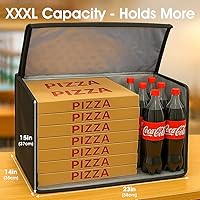 Vista 234 de Bodaon Paquete de 1 bolsas de compras reutilizables aisladas, bolsa enfriadora de picnic XL con cremallera superior para frío, bolsa aislada