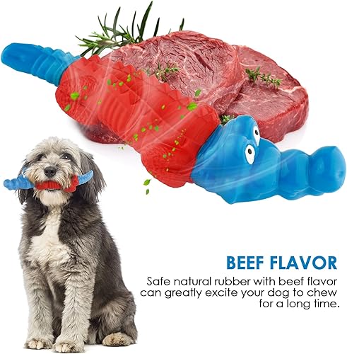 Miniatura 6 de petizer Juguetes para perros para masticadores agresivos, juguete masticable de dentición para perros, juguete masticable de nailon de goma