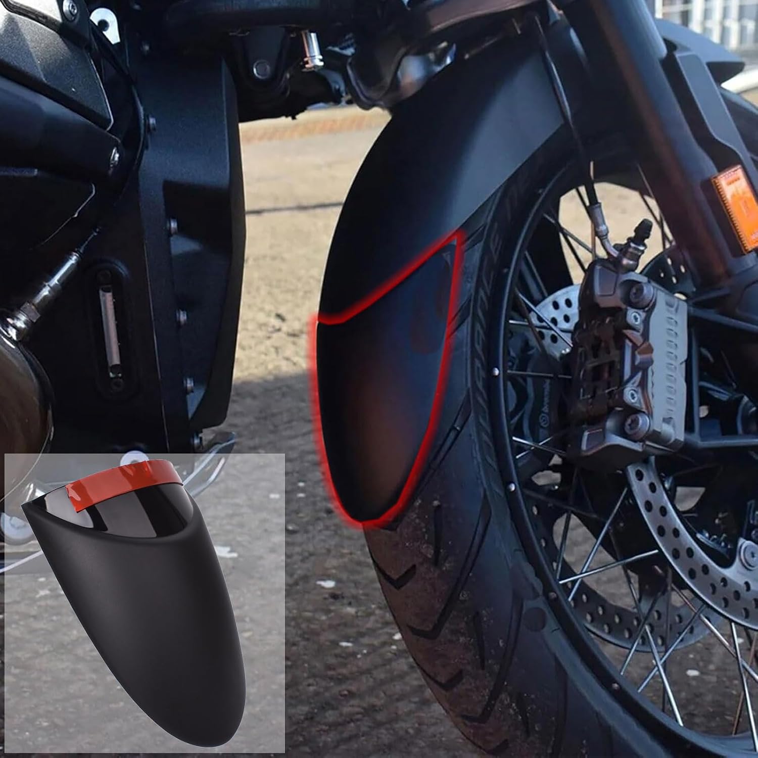 Motorcycle Accessories Front Extension Fender Splash Extender Front Wheel Water Fender Replacement for B&M&W R1300GS R 1300 GS R-1300-GS 2023-2024