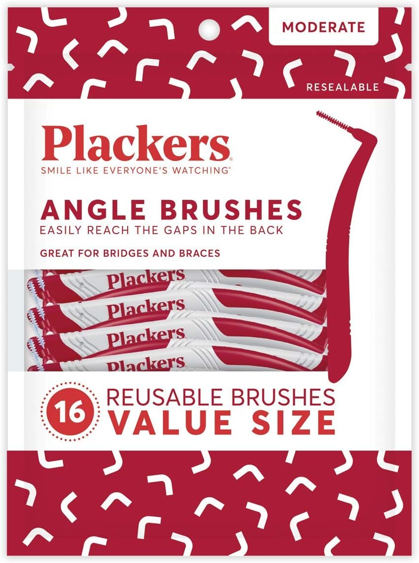 Plackers Interdental Angled Brush, 10 Count