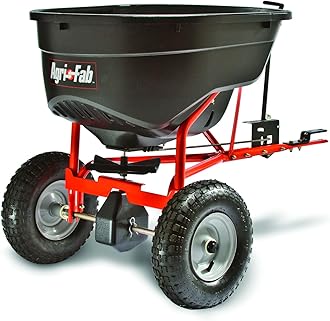 45-0463 130-Pound Tow Behind Broadcast Spreader, Black