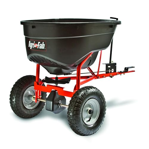 Agri-Fab 45-0463 Pull Behind Broadcast Spreader,130 lb. Hopper Capacity Designed