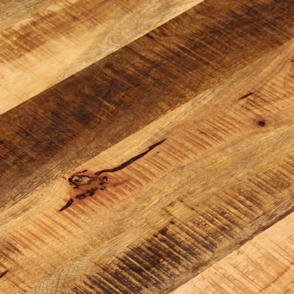 vidaXL Piano per Tavolo Ø 90x3,8cm Rotondo Legno Massello Grezzo Mango