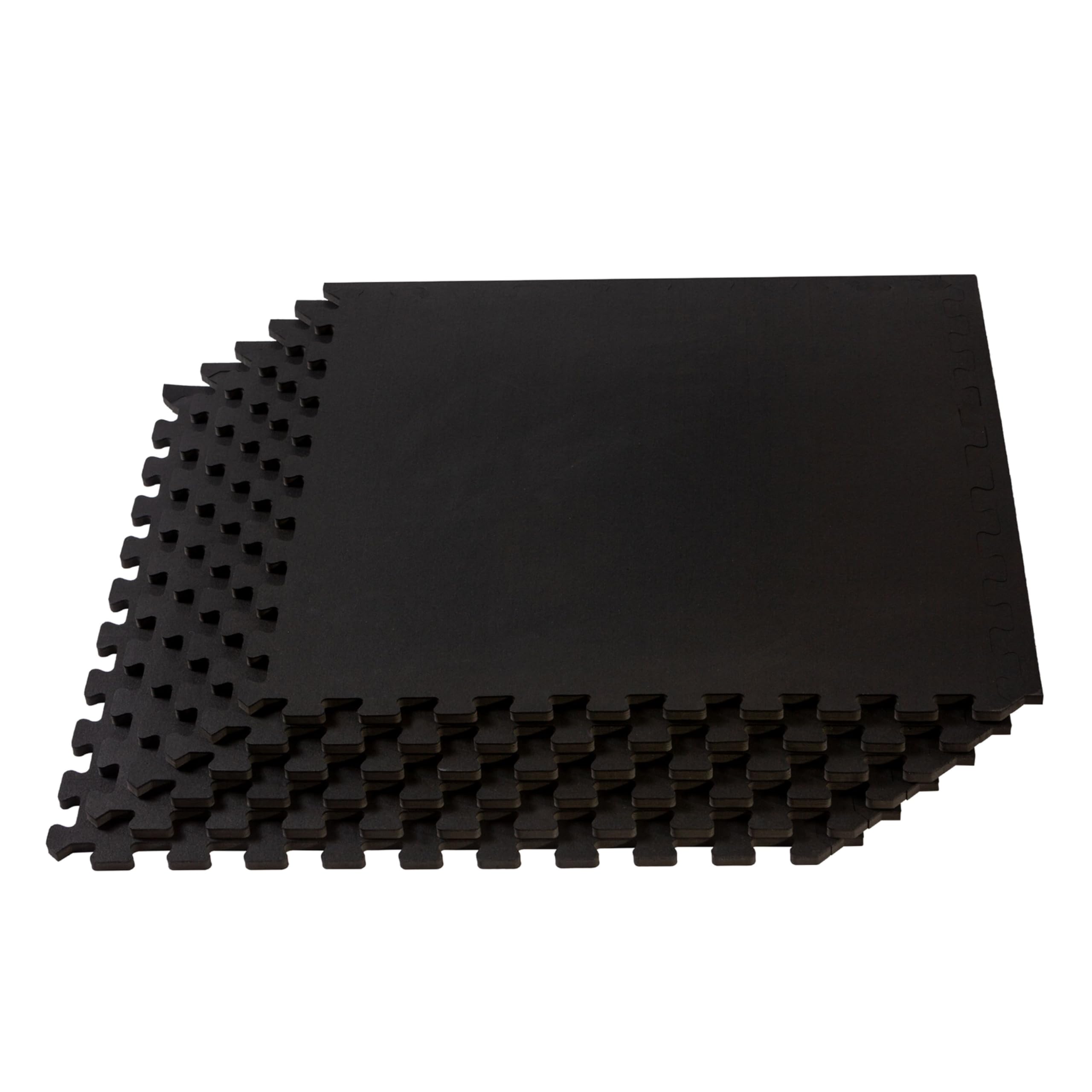 Velotas 3 8-Inch Thick Interlocking Foam Tiles with Rubber Top - Personal Fitness Mat EVA Foam Puzzle Floor