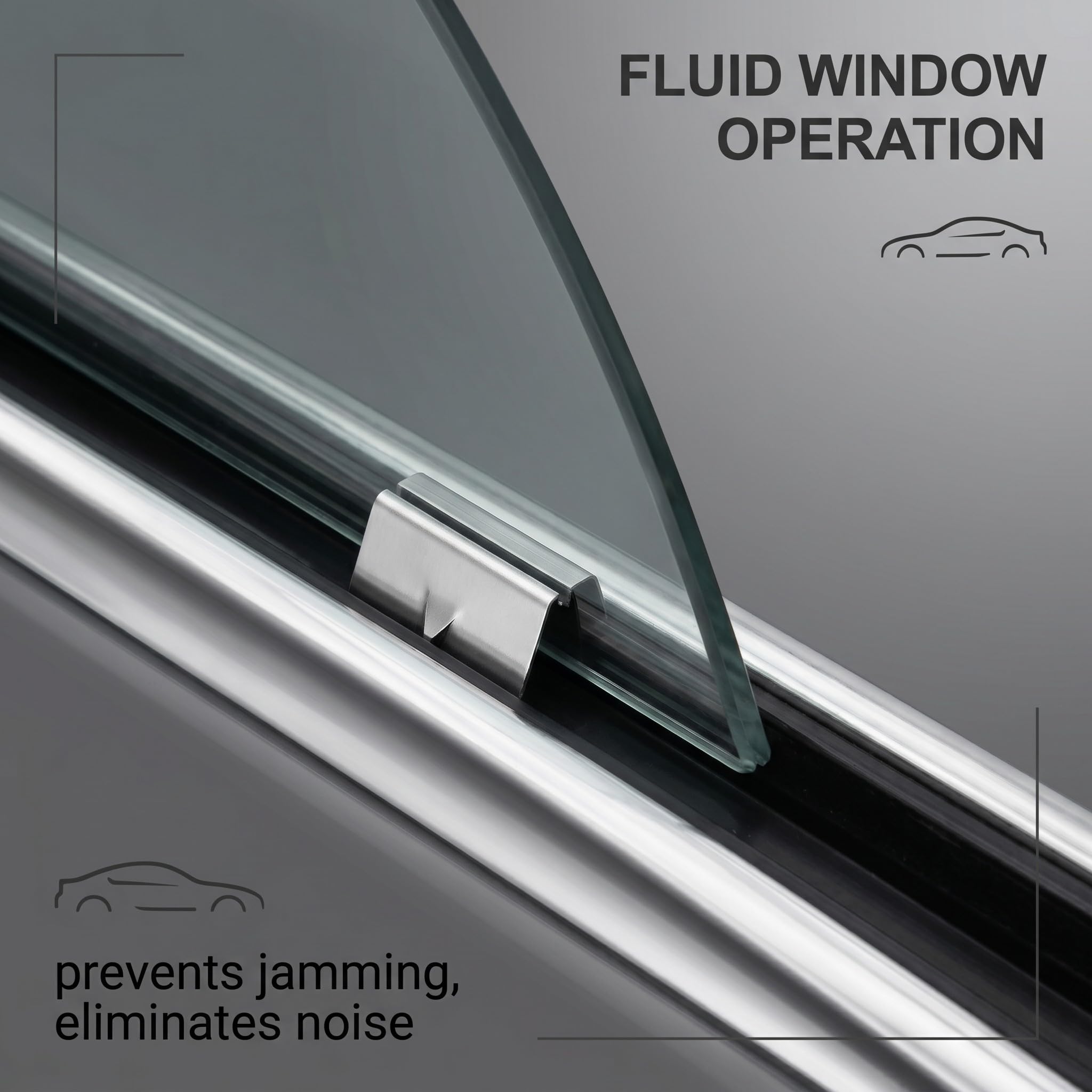 16 Pezzi Deflettori Finestrini Auto,Wind Deflector Fitting Clip Auto,Windscreen Slot Fixing Deflettori Auto, Clip Auto,Deflettori in Acciaio per Parabrezza Auto in Acciaio Inossidabile