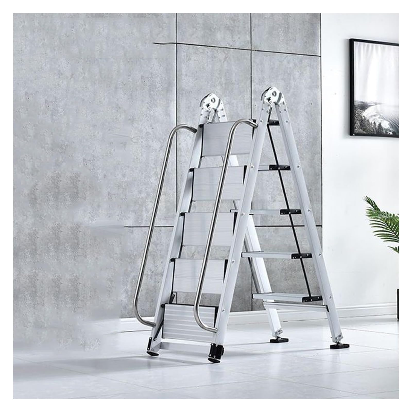 Escaleras Plegables for ático, escalón Recto Tipo Loft de Aluminio