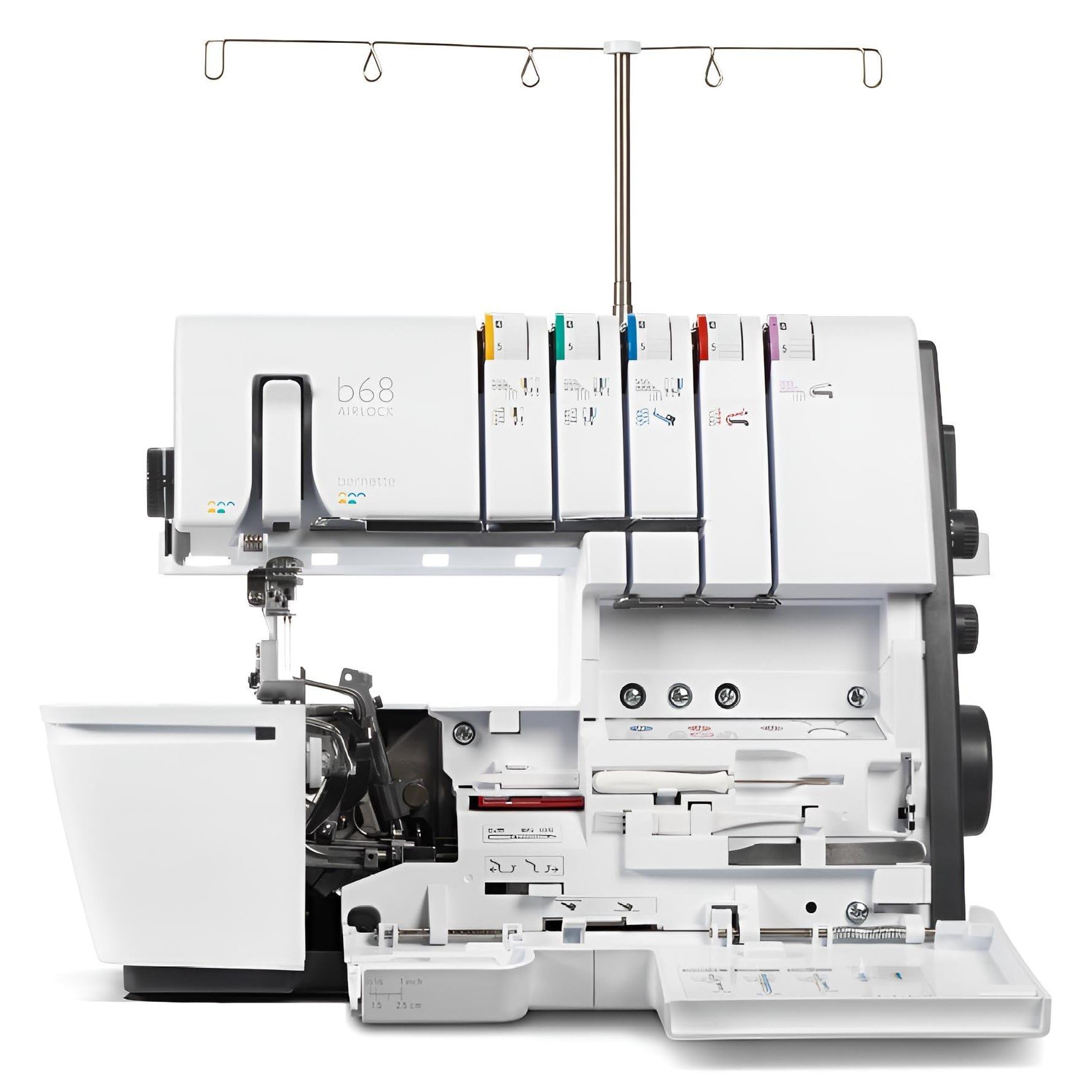 Bernette B68 overlock y punto de cobertura enhebrado automático