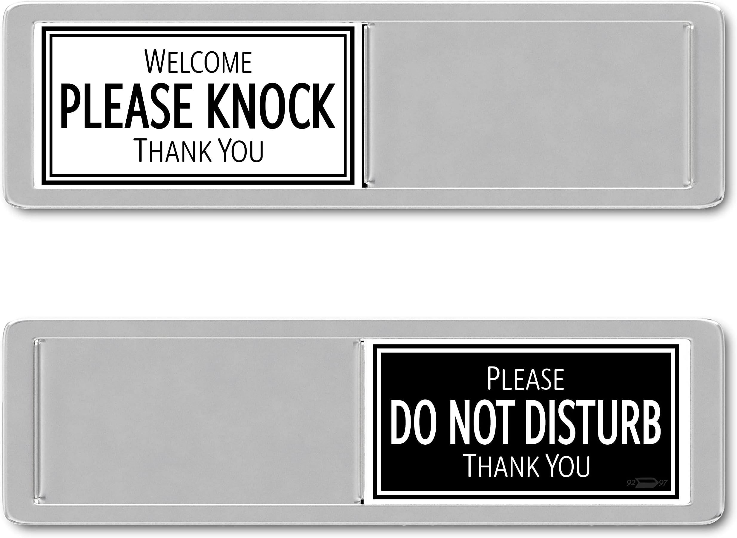 Black & White Please Do Not Disturb Sign, Welcome Please Knock Office Decor, Do Not Disturb Door Hanger Sign Alternative, In a Meeting Signs for Office Doors, 7x2 Meeting in Progress Signs