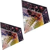 Vista 38 de Rockcloud Healing Crystal Gold Wire Orgone Pyramid Stone Figurine Energy Generator for Meditation Reiki Balancing, Rose Quartz