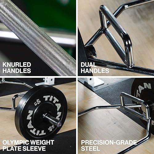 Miniatura 3 de Titan 2" barra hexagonal de levantamiento de pesas olímpico, barra de levantamiento
