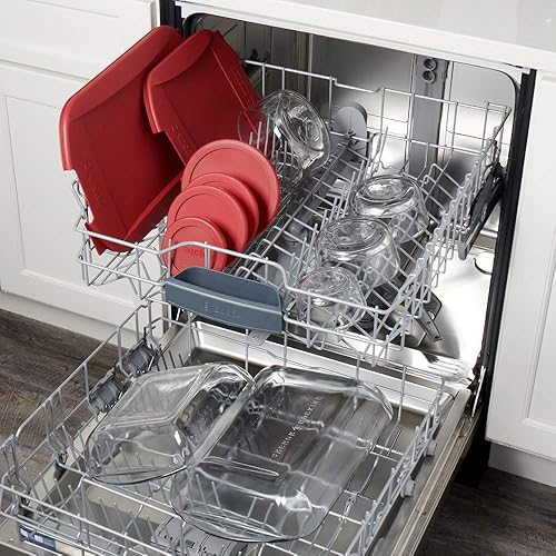 Miniatura 5 de Anchor Hocking Juego de 12 platos de vidrio para hornear con tapas de vidrio sin BPA, aptas para microondas, horno, congelador y lavavajillas