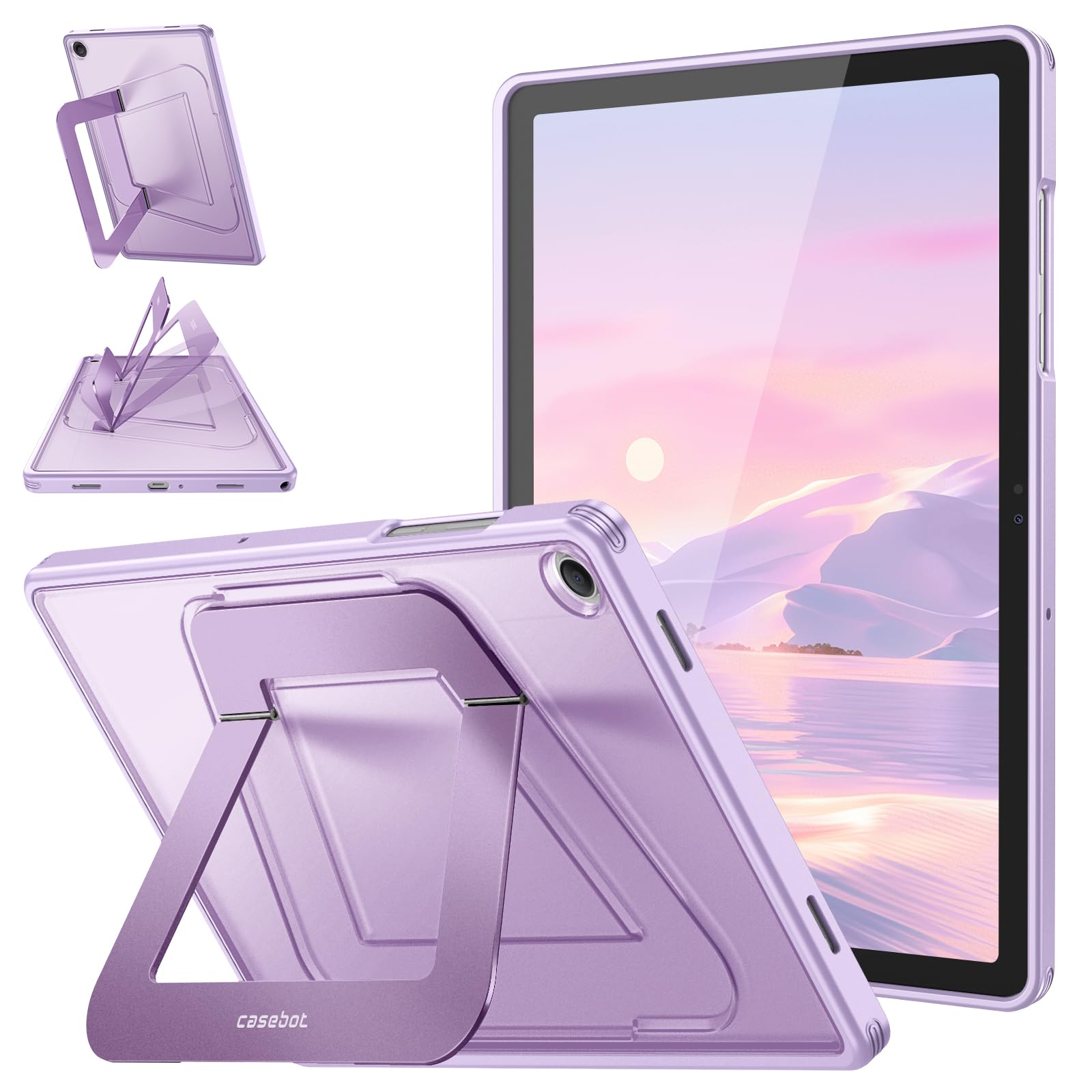 Fintie Multi-Angle Kickstand Case for Samsung Tab A11+/A9+ 11 in, Purple | Dual-Axis Alum…