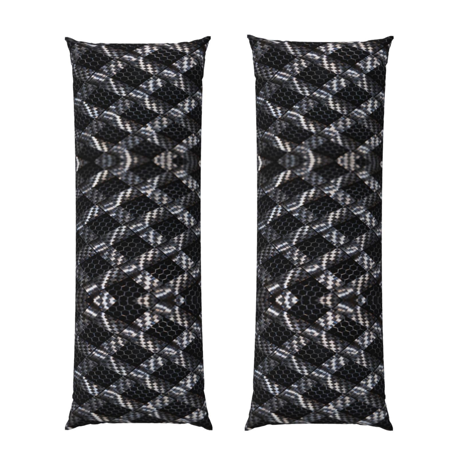 Fiber Weave Pattern Body Pillowcase 20x60-Ultra Soft Plush Long Pillow Cover with Hidden Zip for Sleeping