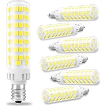 TAIYALOO E12 LED Candelabra Bulb 100W Equivalent, Dimmable, Daylight White 6000K, 10W 1000 Lumens, T6 E12 LED Chandelier Light Bulbs for Ceiling Fan Pendant Lighting Salt Lamp, 6 Pack