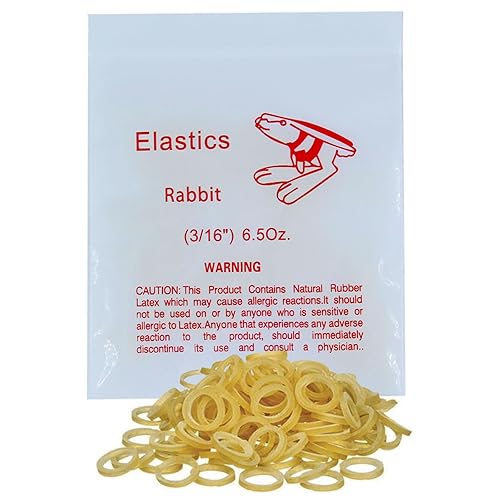 Paquete de 100 bandas elásticas de ortodoncia para dentales, bandas elásticas intraorales, conejo rojo (pesado, 6.5 onzas, 316 pulgadas)