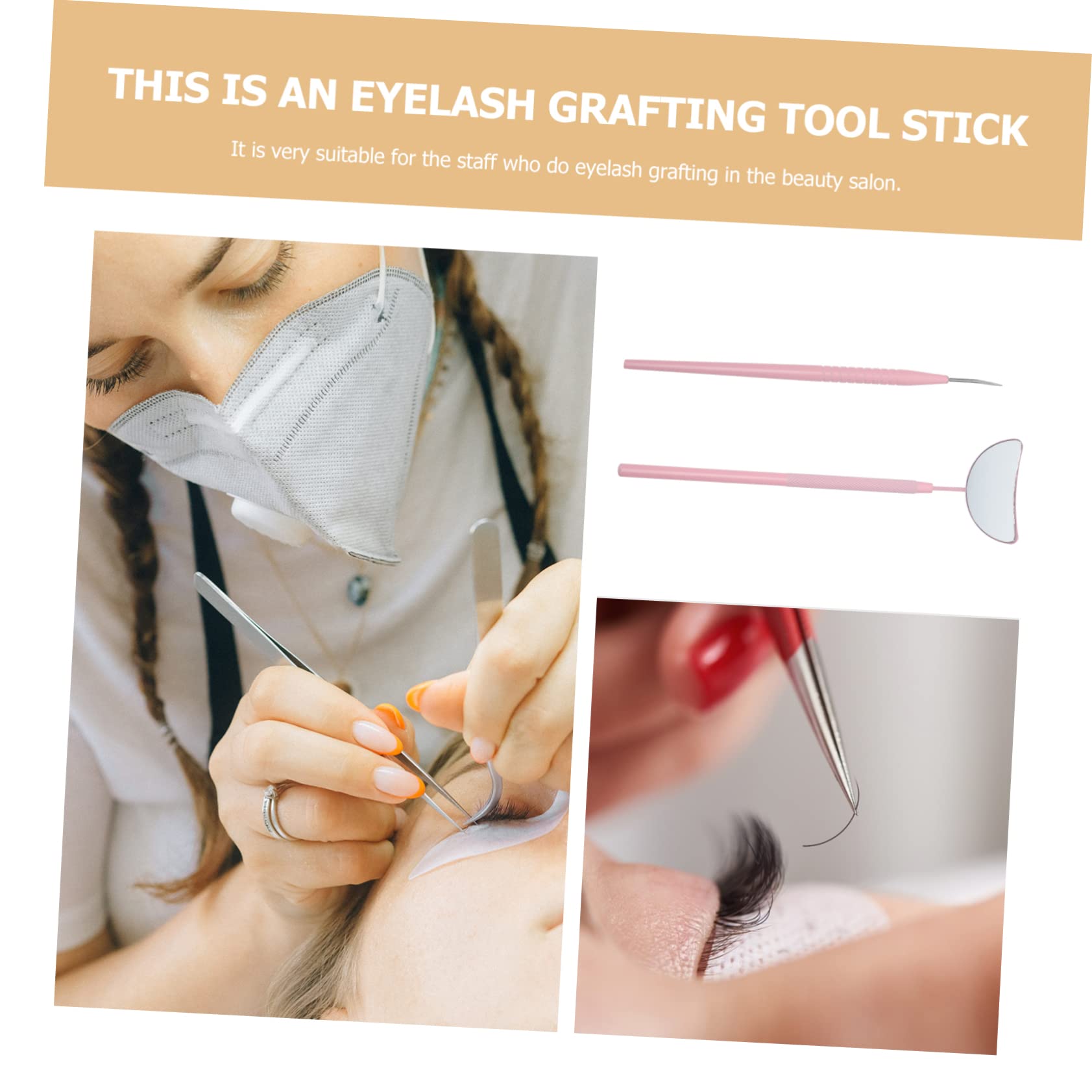 Ipetboom 2 Sets Eyelash Extension Auxiliary Tools Kit Rod Grafting Tools Made for