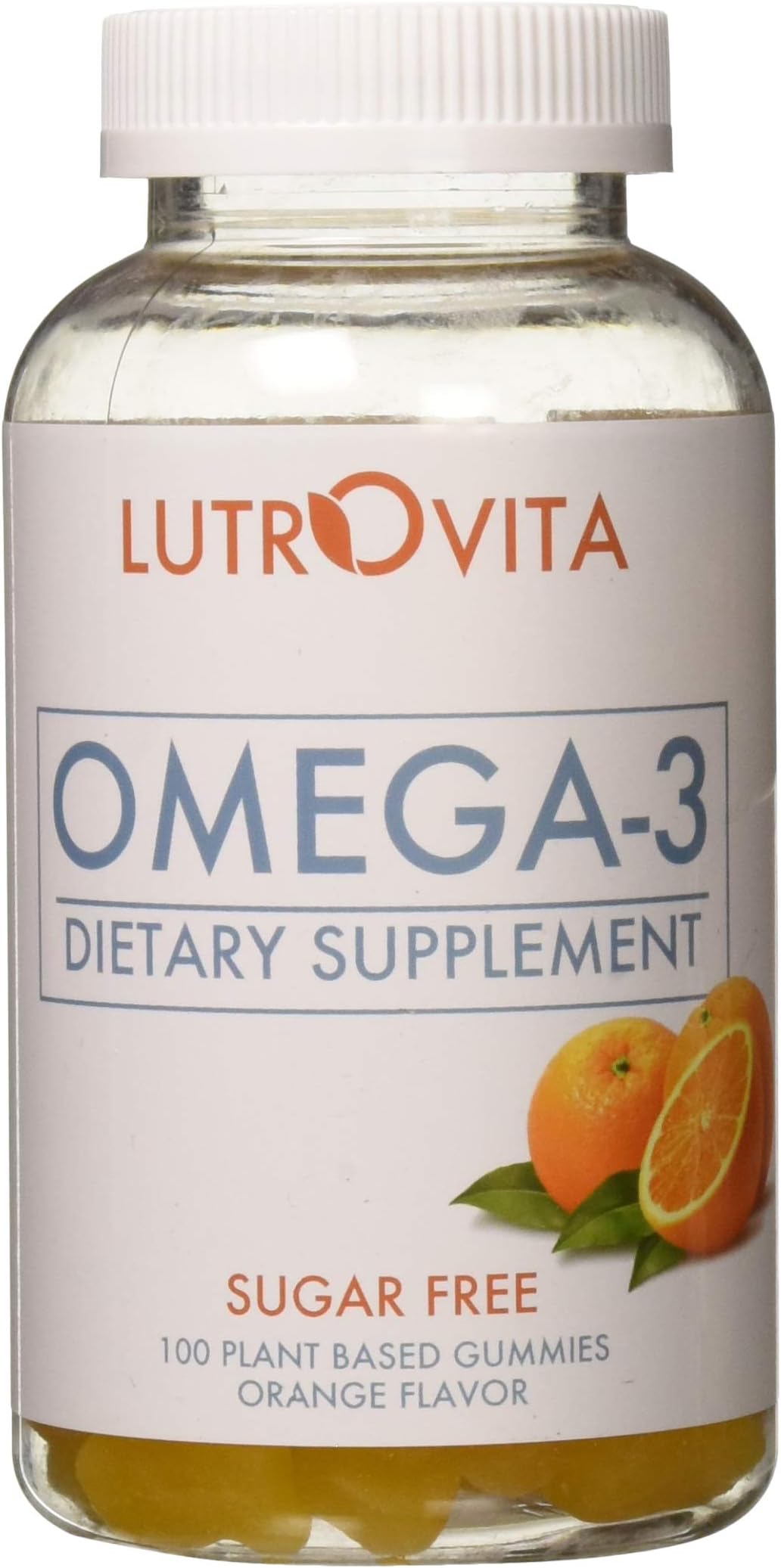 Lutrovita Sugar Free Omega 3 Gummy, Orange, 100 Count