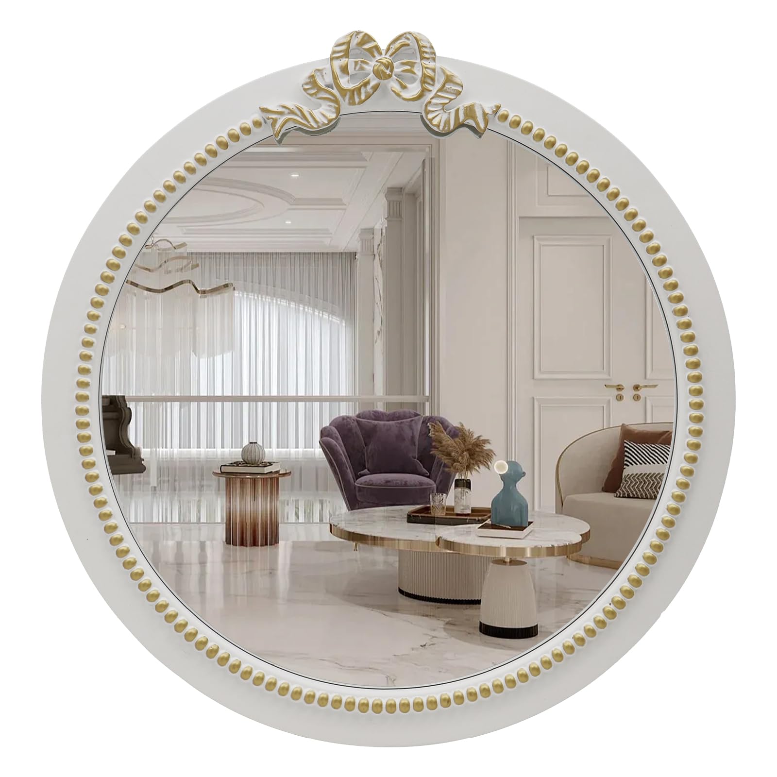 Amazon.com: Vintage Round Wall Mirror 20inch Farmhouse