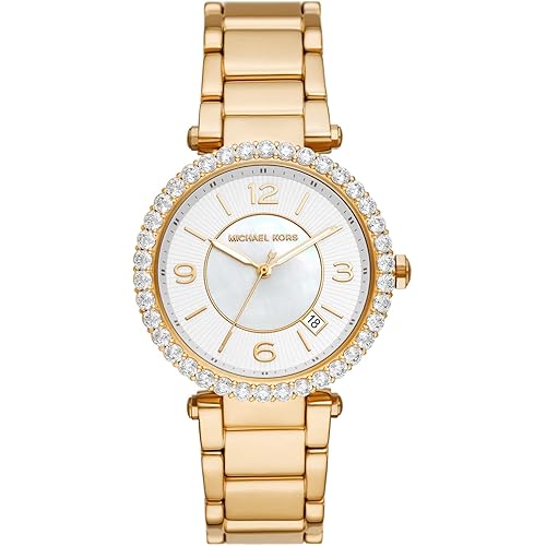 Michael Kors Parker Stainless Steel Watch With Glitz Accents