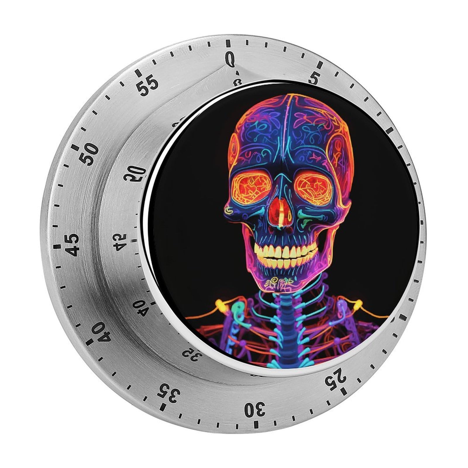 Temporizador de cocina con alarma fuerte de calavera para evitar que se queme la comida