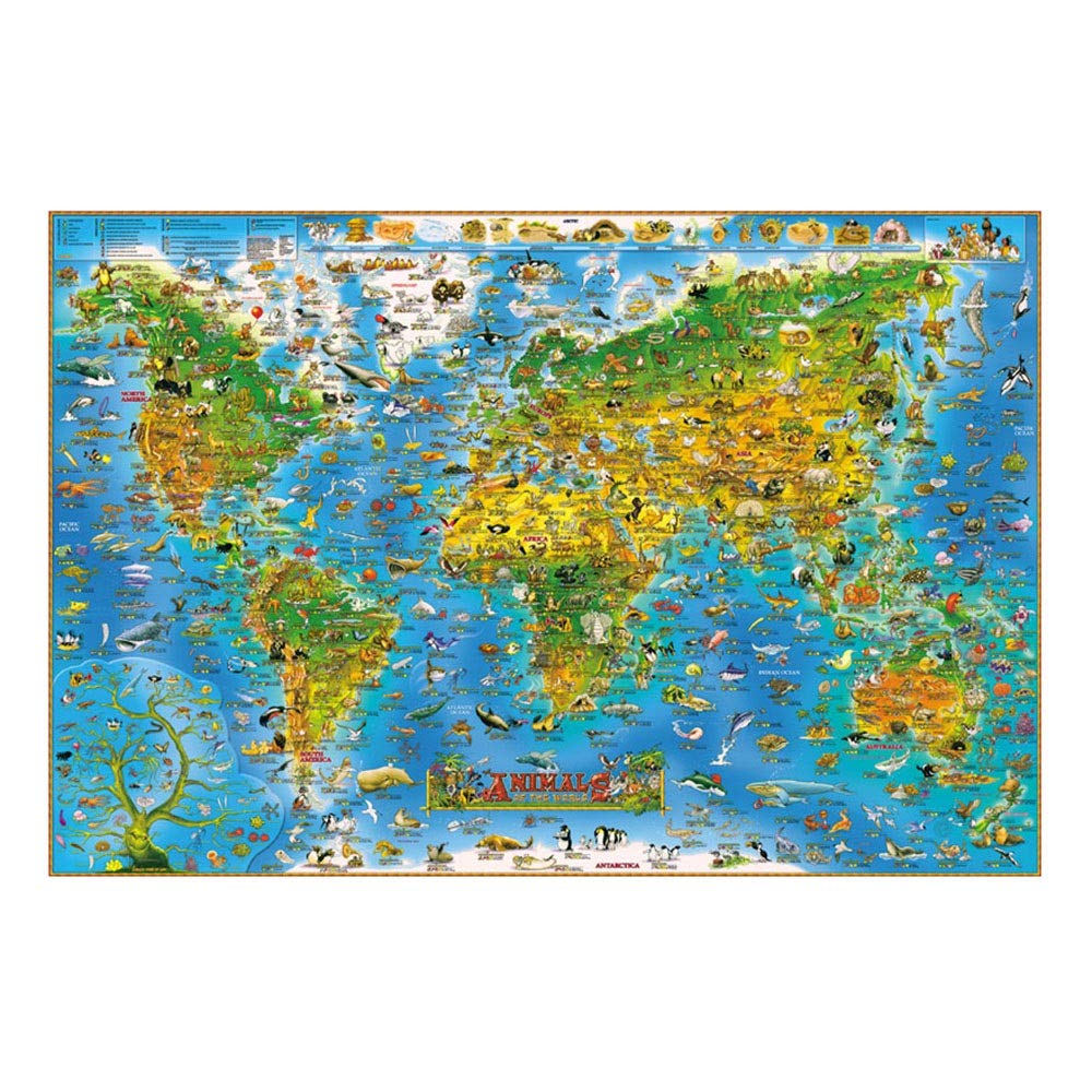 Amazon.co.jp: Xyanzi ジグソーパズル 世界地図ジグソーパズル 300/500