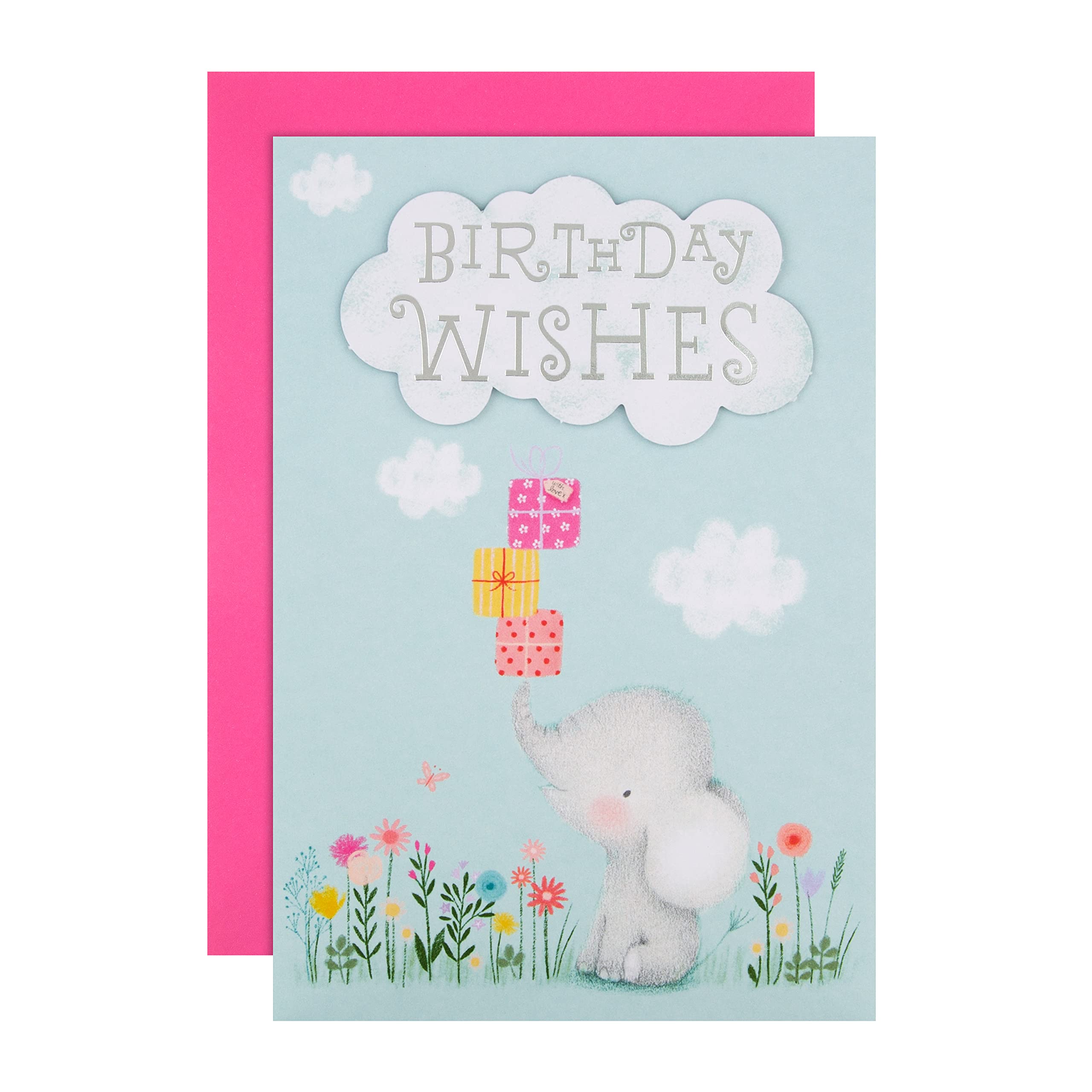 Hallmark Birthday Card - Classic Cute Baby Elephant Design
