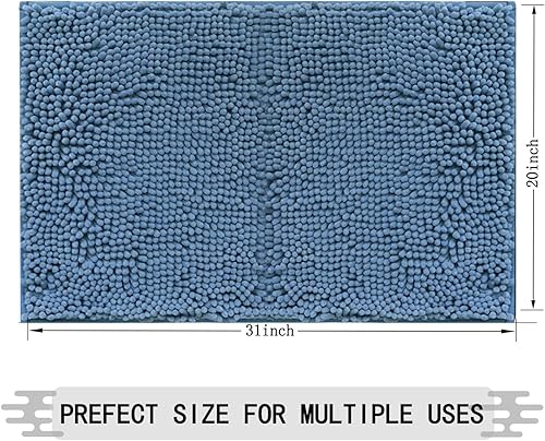Miniatura 2 de BOANKODU Juego de 2 alfombras de baño que absorben el agua, alfombra de baño suave, alfombra de baño de felpilla, alfombras de baño antideslizantes,