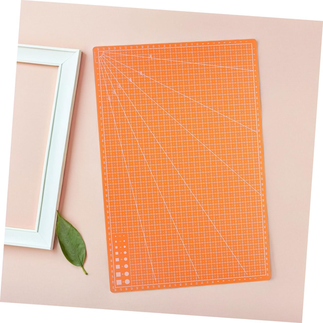 Alipis 2pcs Double-sided Sewing Cutting Mat Orange Thin Craft Cutting Board for Fabric Quilting Scrapbooking Lightweight Portable Easy-clean Surface for Detailed Work