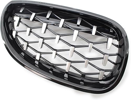 Miniatura 4 de Accesorios de carrocería de automóvil, un par de parrillas de carreras de automóviles para BMWS E60 E61 5 Series Diamond Front Riñón Rejilla estilo