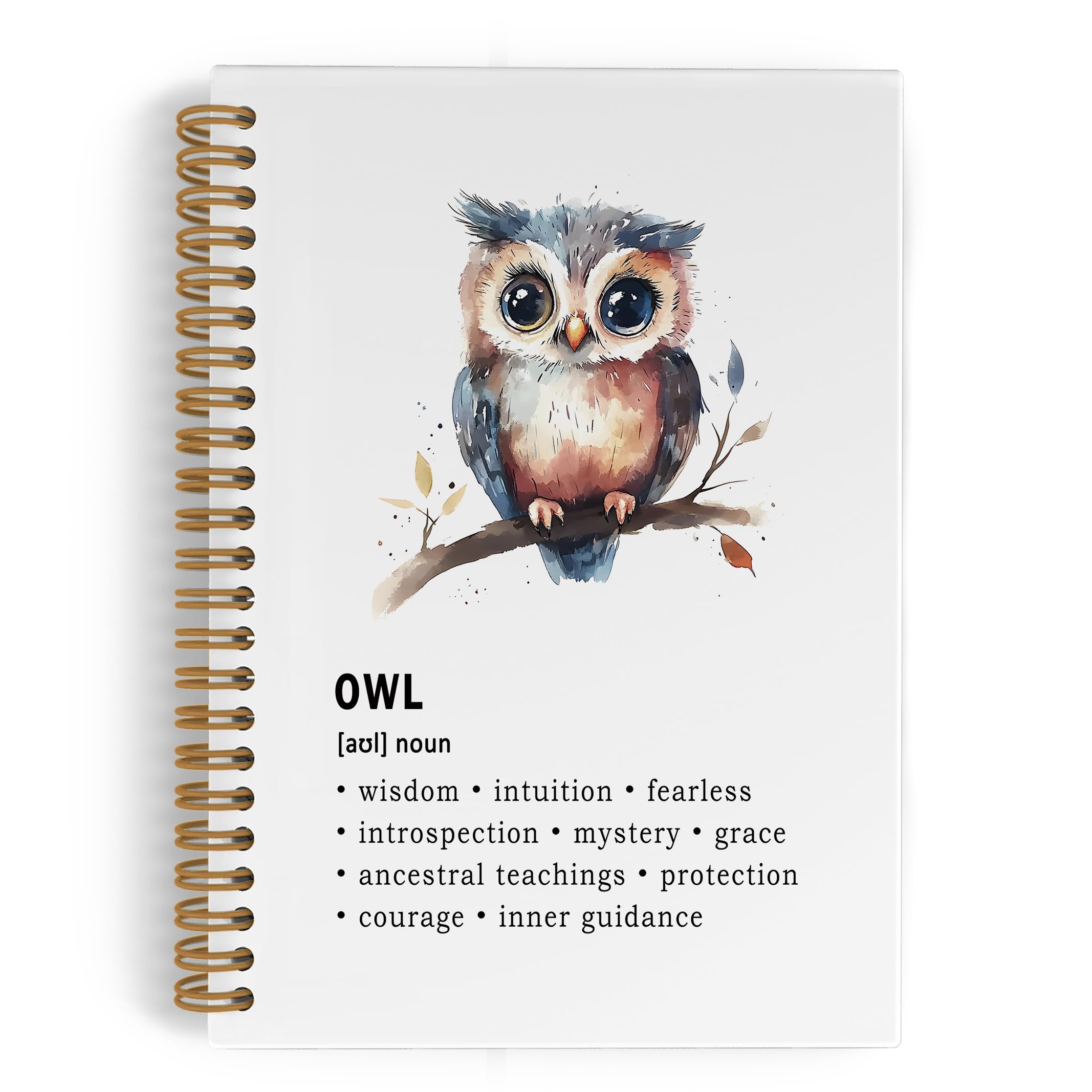 QLMX Owl Spiral Notebook, Night Owl Journal Notebook, Cute Owls Themed Notebooks for School Work, Owls Lovers Office Supplies Gifts for Women Kids Men
