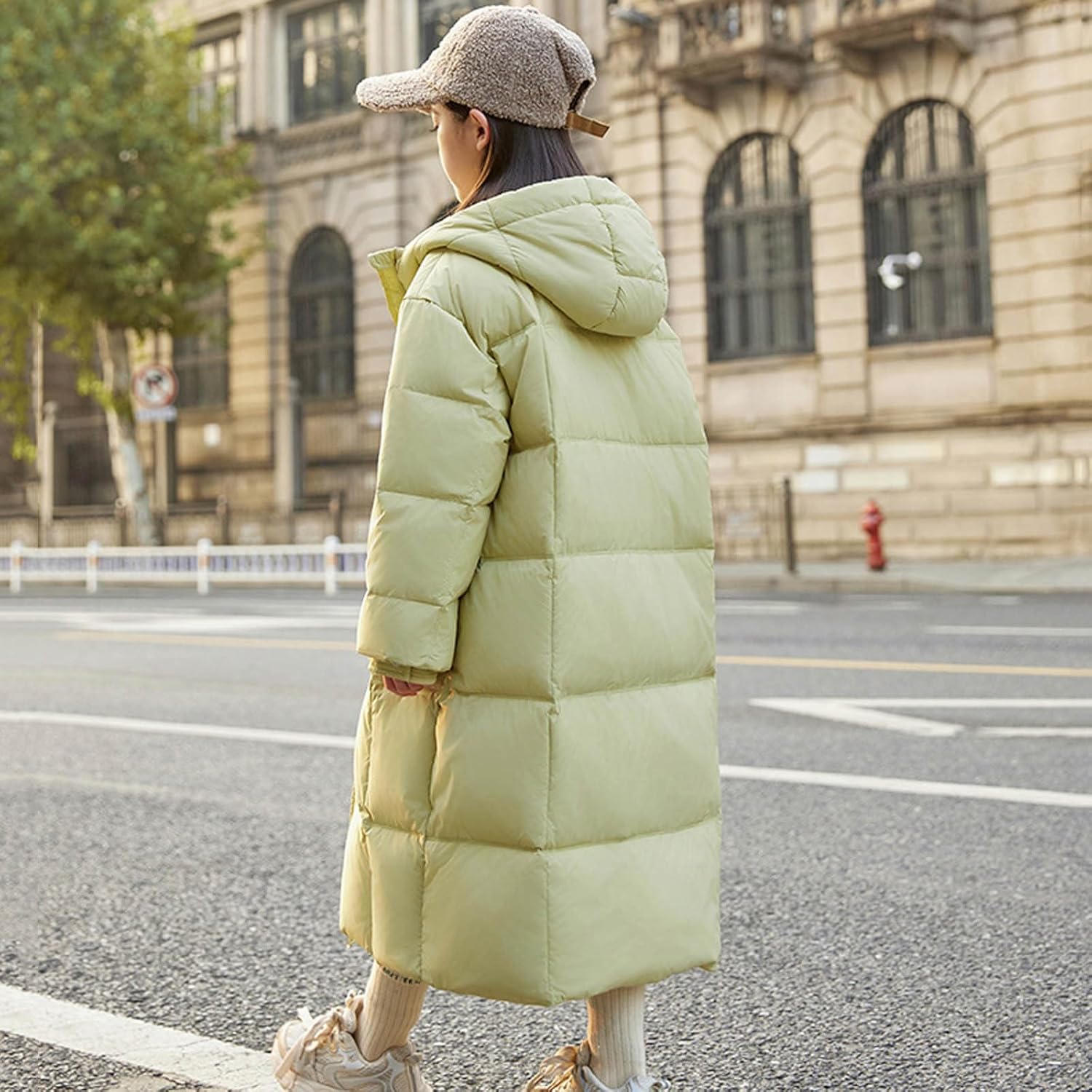 Long Winter Coats for Girls Thicken Water Resistant Puffer Jacket Warm Trendy Full Zip Quilted Jackets 5-13 Years