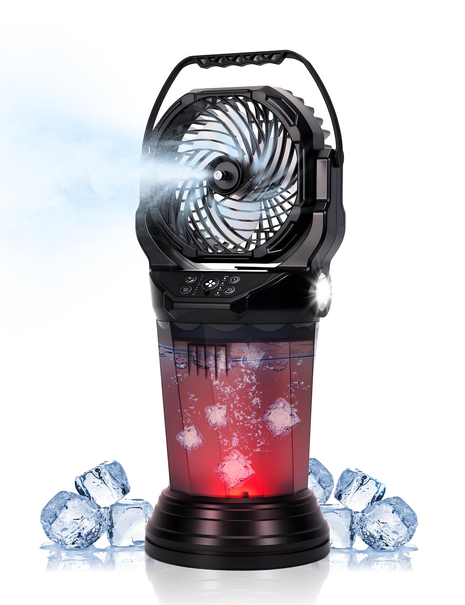 Ventilateur brumisateur portable télécommande et brume réglable