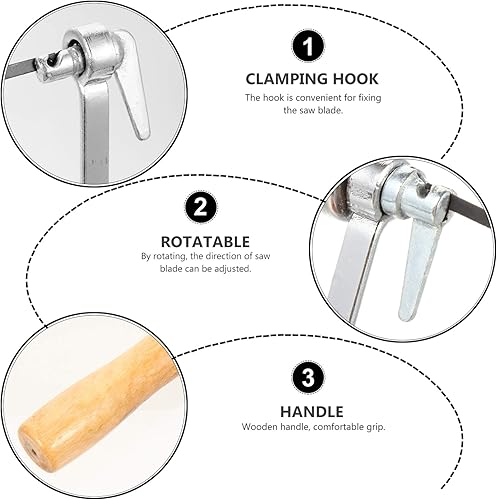 Miniatura 6 de DOITOOL 1 juego de sierra de afrontamiento marco en forma de U sierras con cuchillas de 7 pulgadas