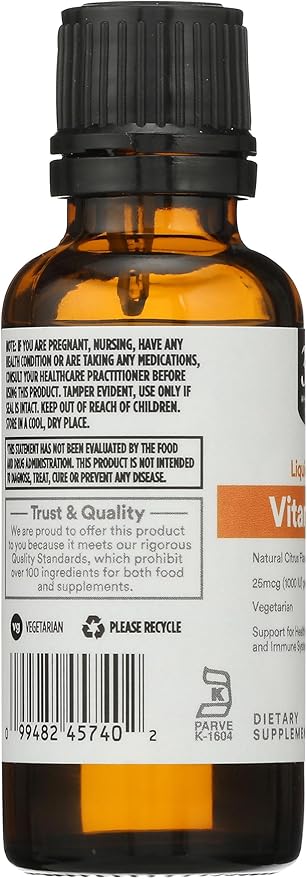 365 by Whole Foods Market, Vitamina D-3 Líquida Sabor Cítrico 1000UI, 1 OZ miniatura 6