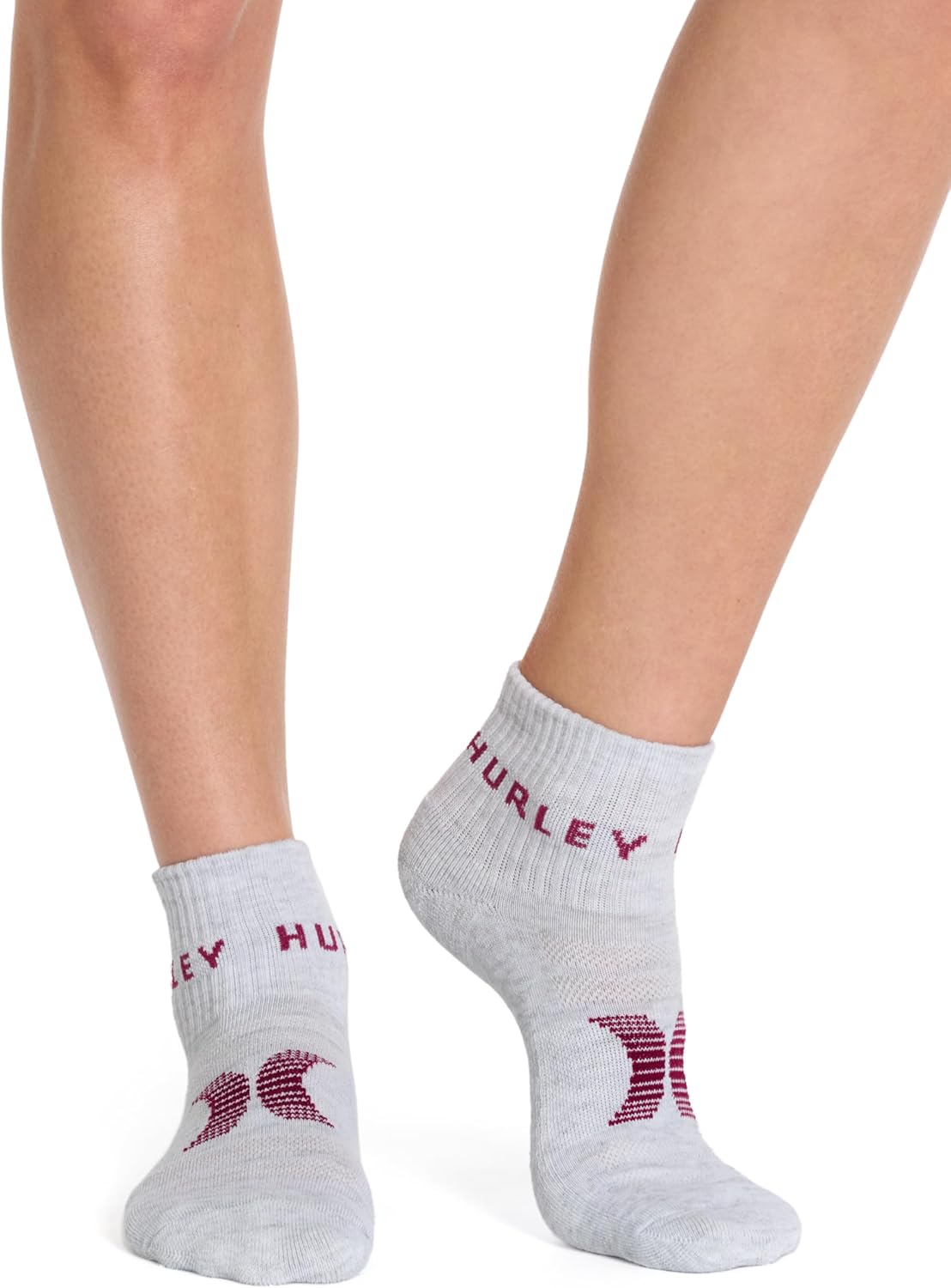 Hurley Women's Sport Ultra Soft Quarter Crew Socks (8-Pack) - Image 3