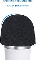 Vista 4 de YOUSHARES Razer Seiren Mini Pop Filter - Funda de espuma para parabrisas compatible con Razer Seiren Mini Micrófono de Streaming para bloquear